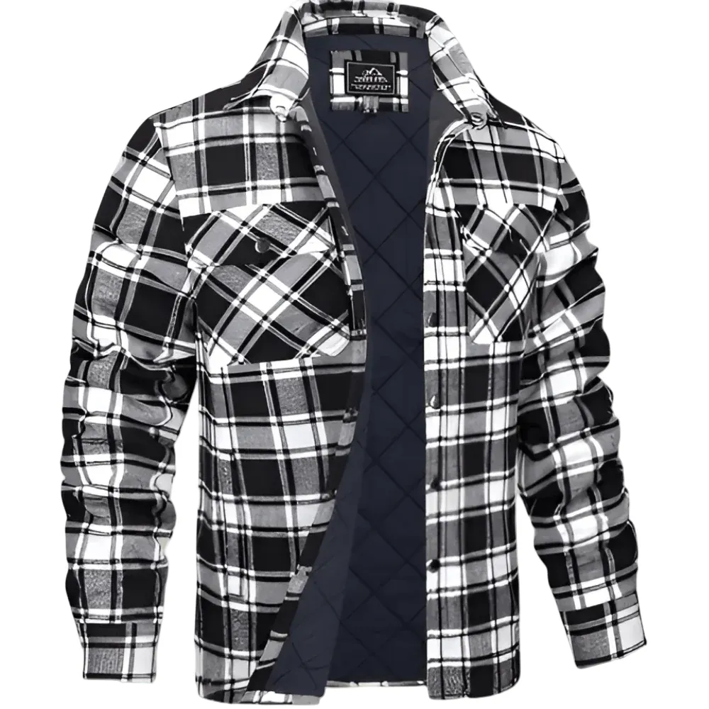 Men's Plaid Quilted Jacket