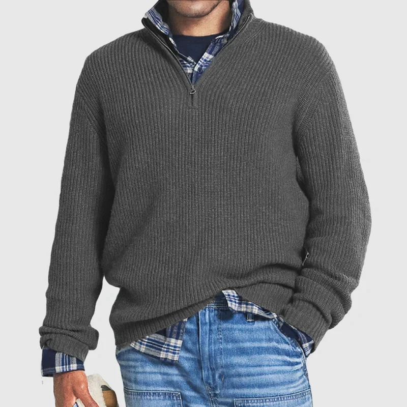 The Ultimate Comfort Knitted Zip Sweater