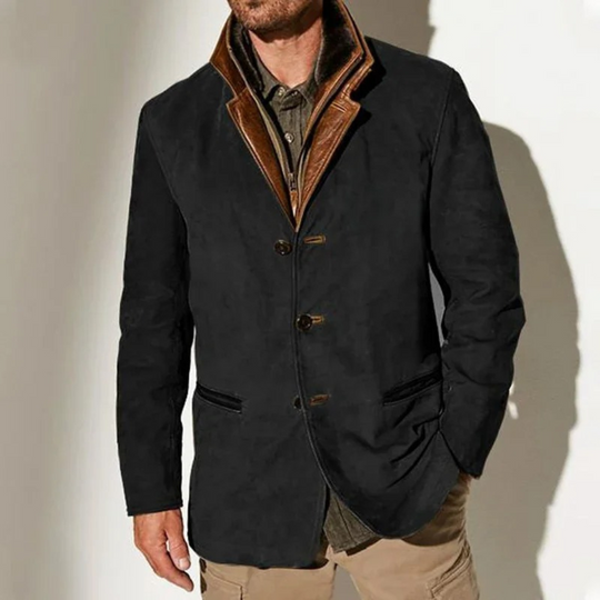 Buttoned VIntage Winter Coat for Men