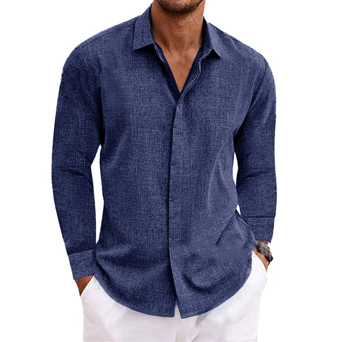 Men's Casual Loose Long Sleeve Shirt