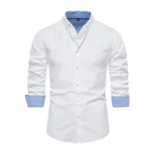 Button-Up Long-Sleeve Shirt for Men