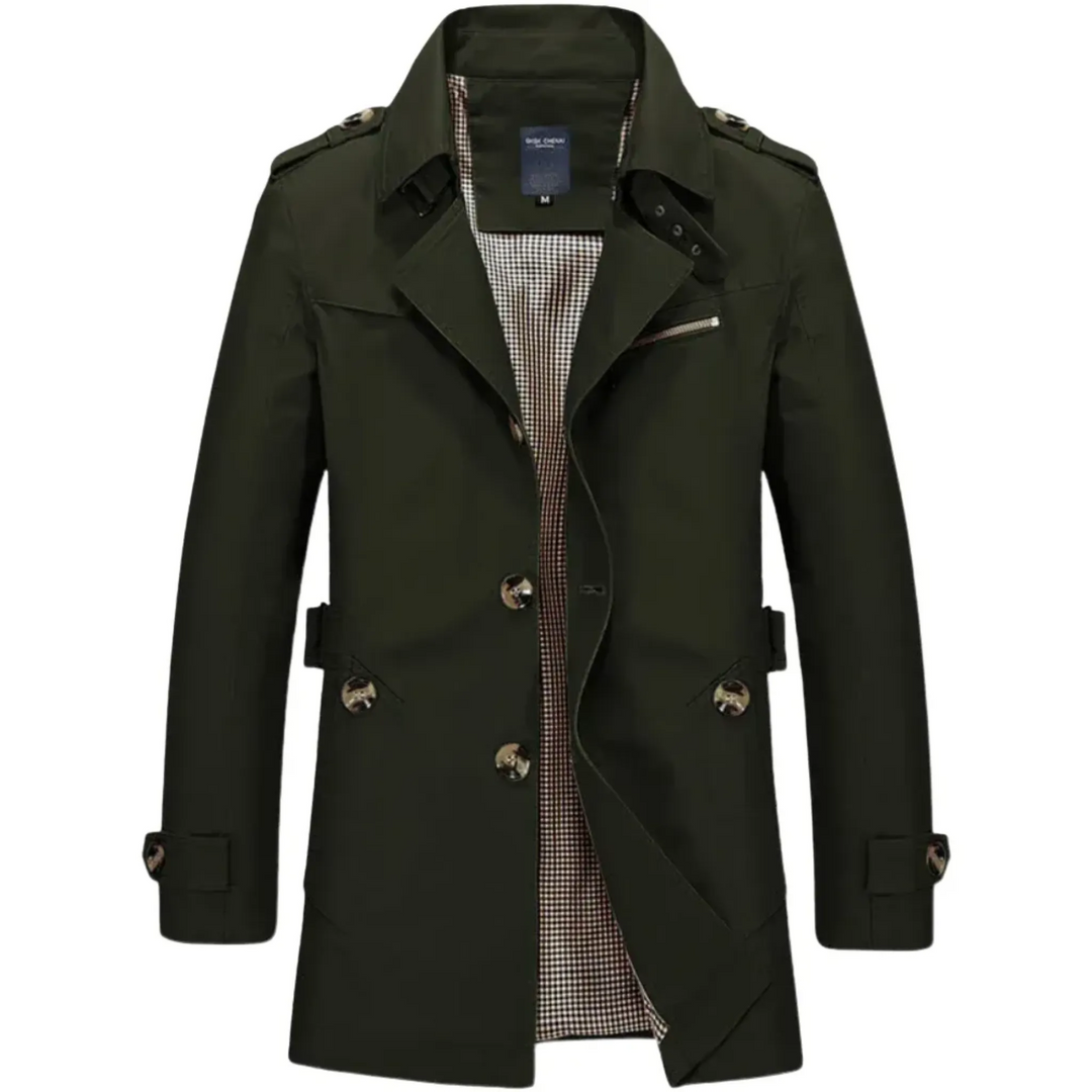 Mid-Length Trench Coat for Men