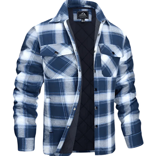 Men's Plaid Quilted Jacket