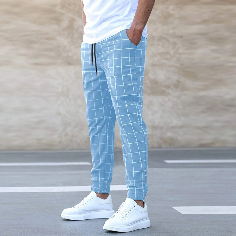Men's Checked Cotton Pants - Armoire Melbourne