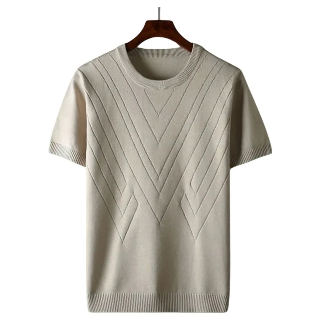 Men's Classic Geometric Knit T-shirt