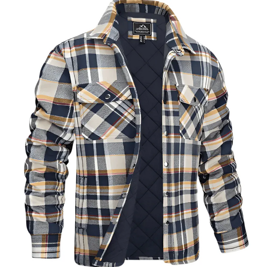 Men's Plaid Quilted Jacket