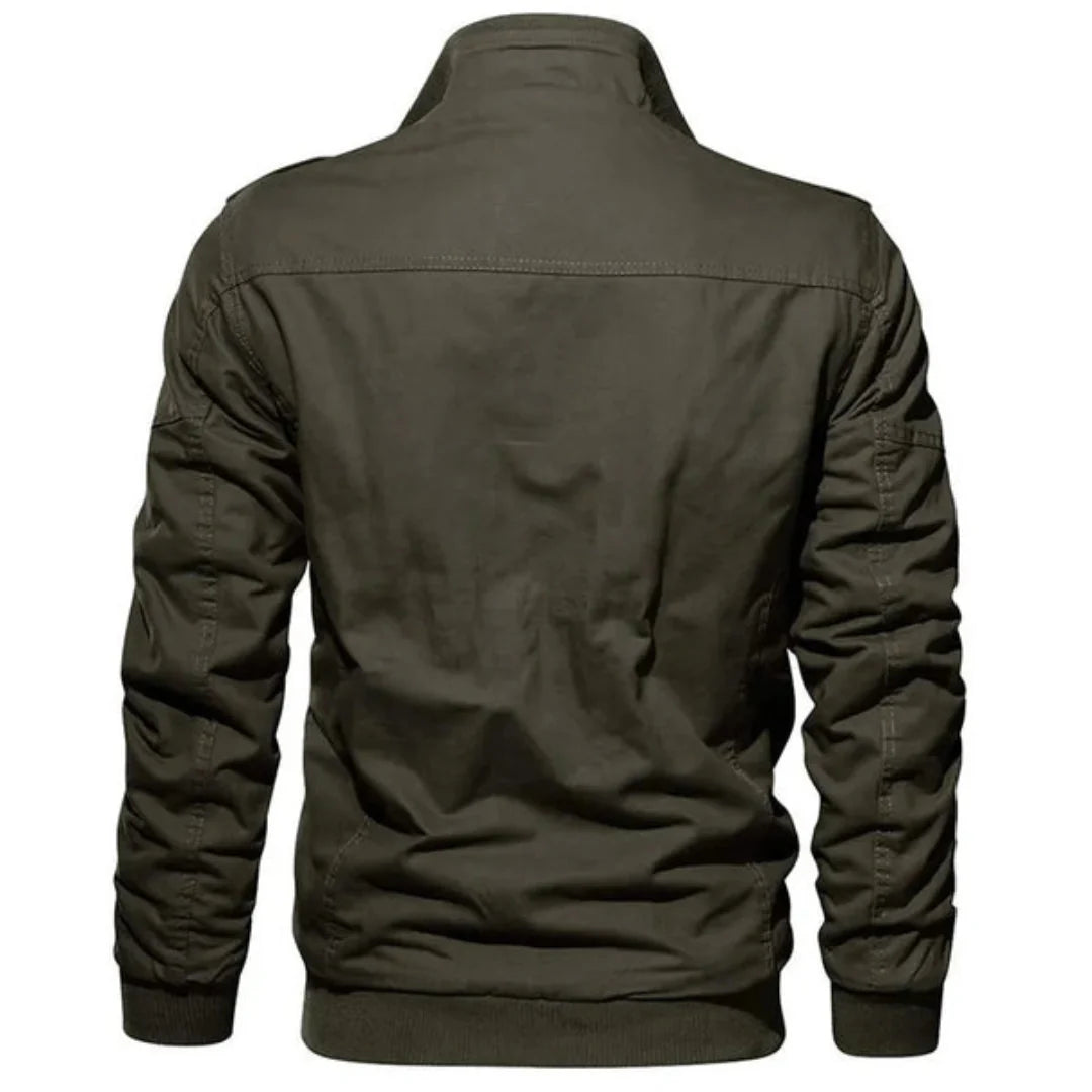 Military-Inspired Bomber Jacket for Men