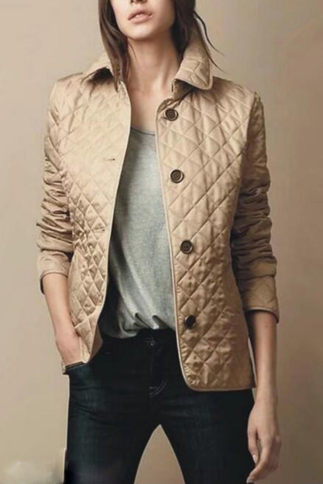 Slim Silk Cotton Jacket for Women