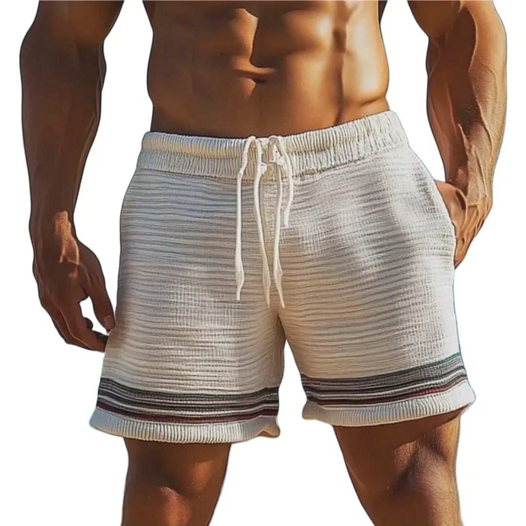 Men's Striped Woolen Beach Shorts