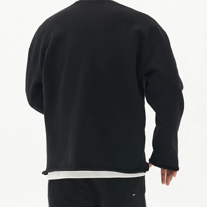 Men's Solid Color Loose Fit Sweatshirt