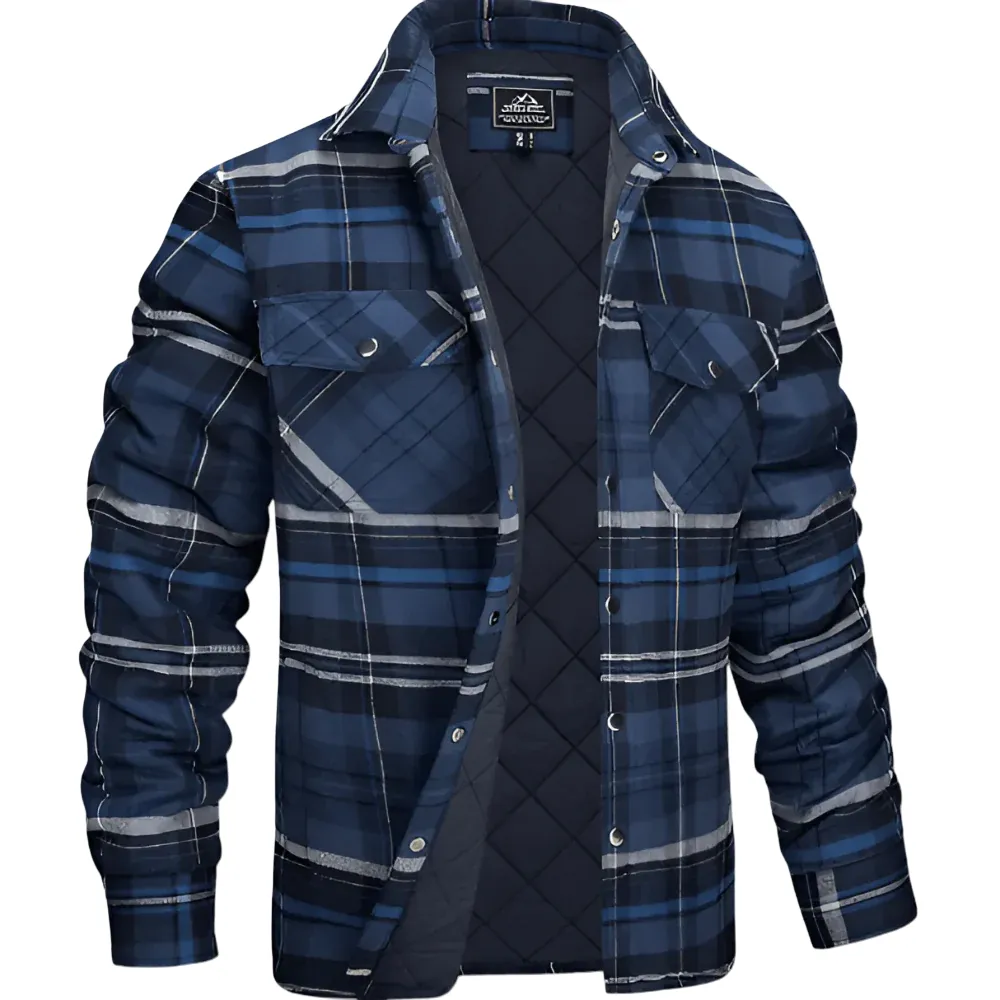 Men's Plaid Quilted Jacket