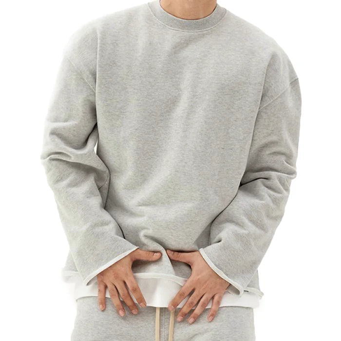 Men's Solid Color Loose Fit Sweatshirt