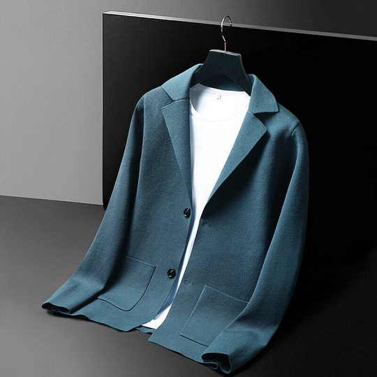 Cotton Cardigan with Luxurious Collar for Men