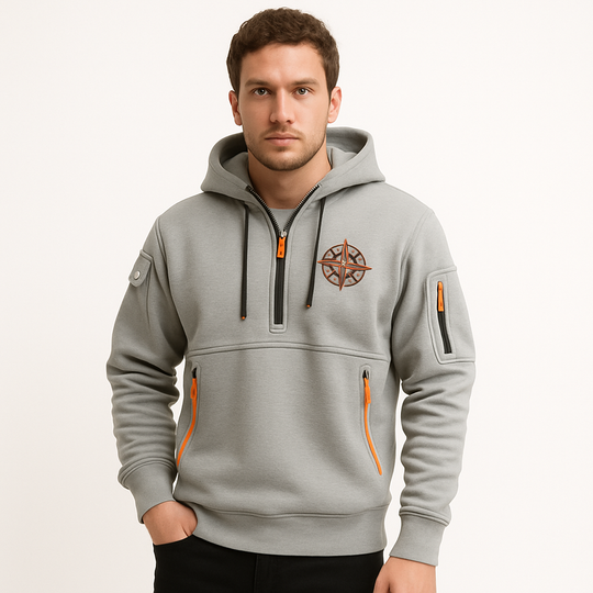 Men's Hoodie With Zip Pockets