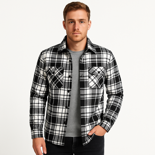 Men's Plaid Quilted Jacket