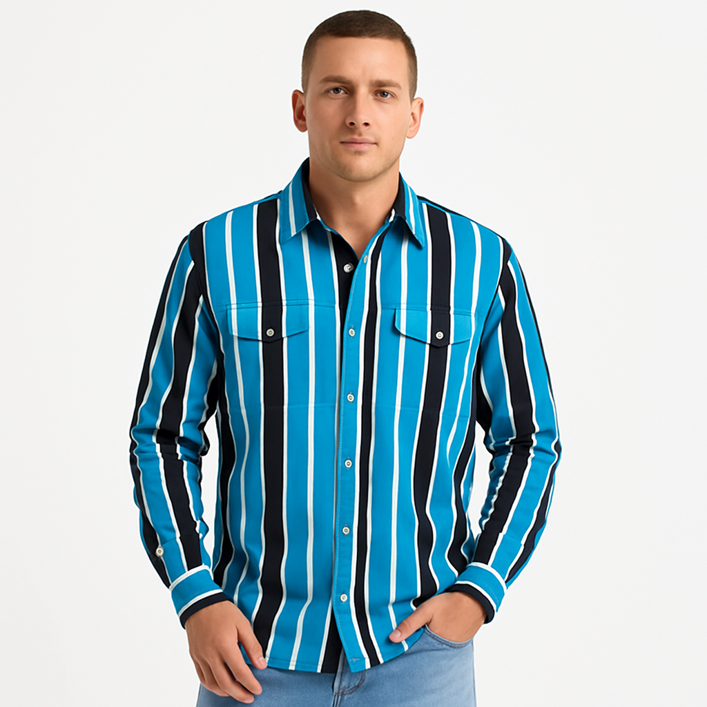 Striped Long Sleeve Shirt for Men