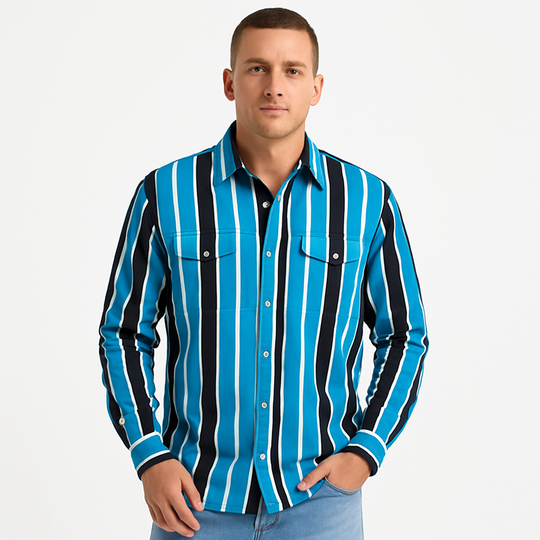 Striped Long Sleeve Shirt for Men