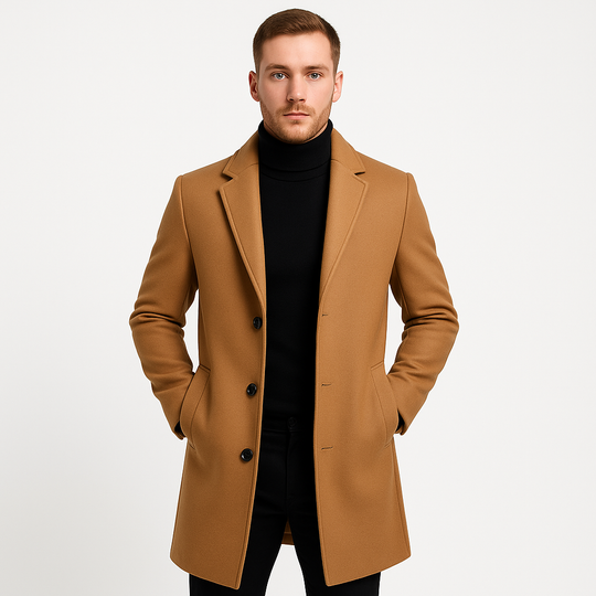 Mid-Length Trench Coat for Men