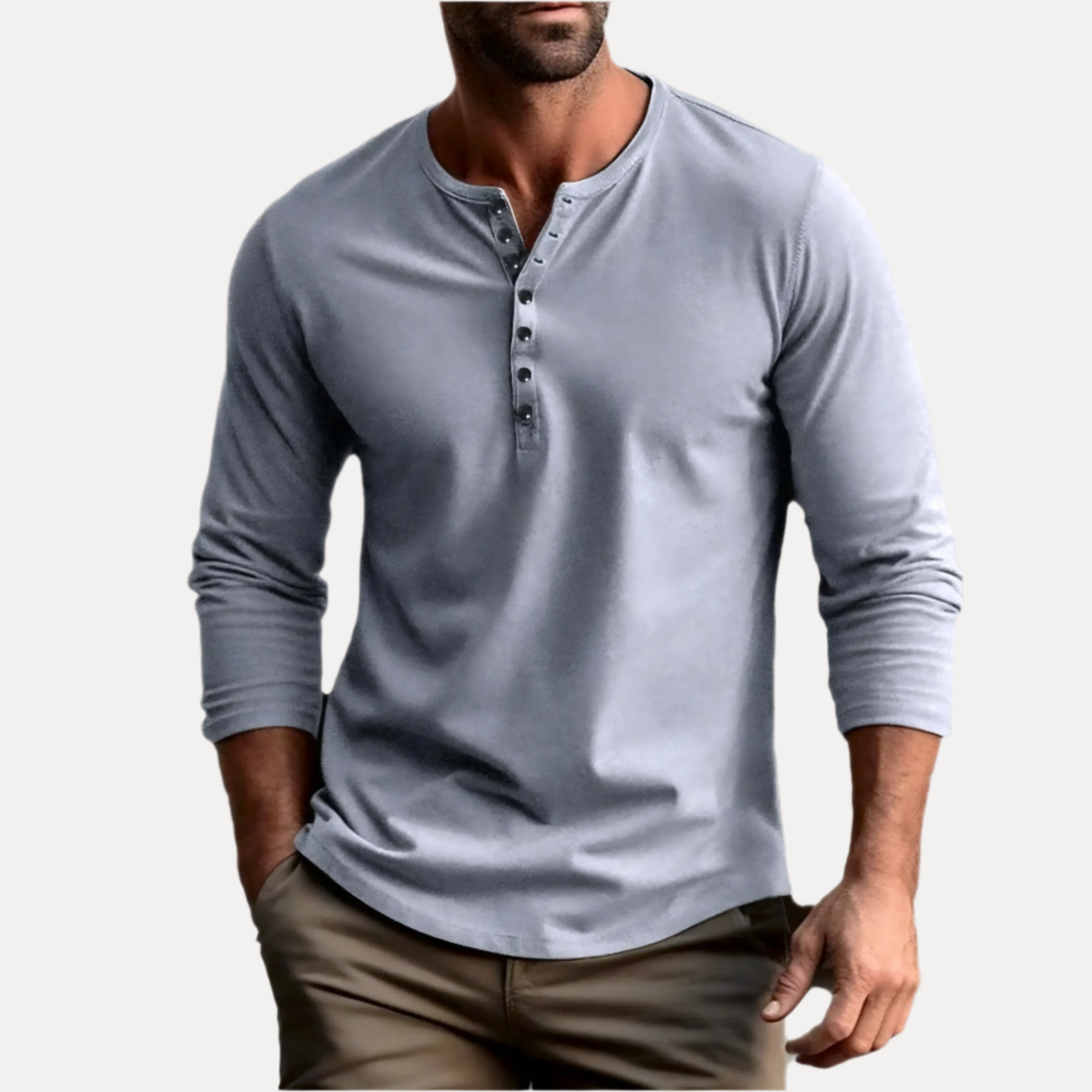 Armoire Men's Cotton Henley Shirt