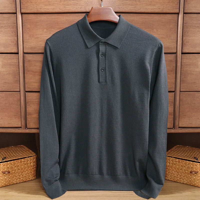 Men’s Classic Long Sleeve Polo Shirt