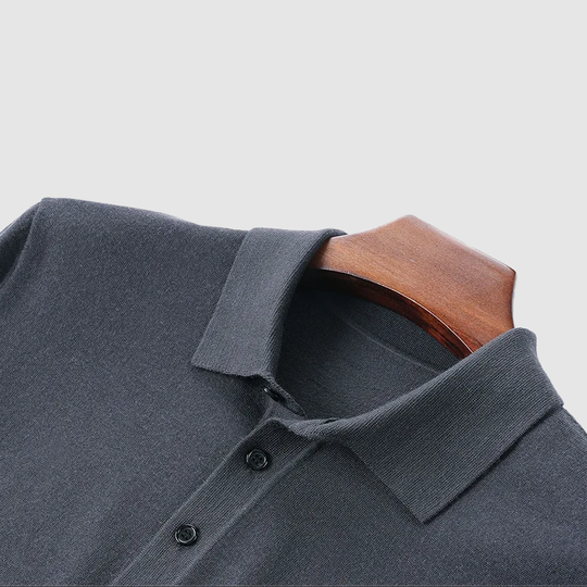 Classic Long Sleeve Polo Shirt for Men