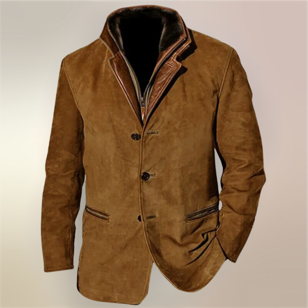 Buttoned VIntage Winter Coat for Men