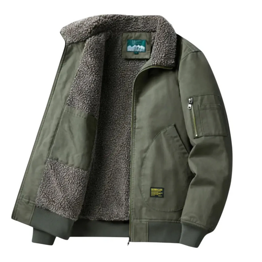 Men's Sherpa-Lined Bomber Jacket