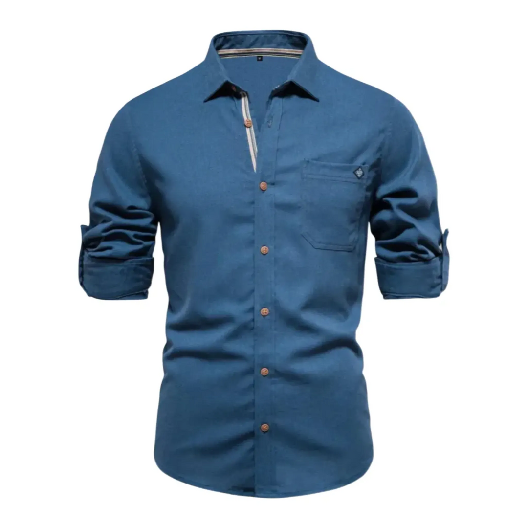 Buttoned Long Sleeve Shirt for Men