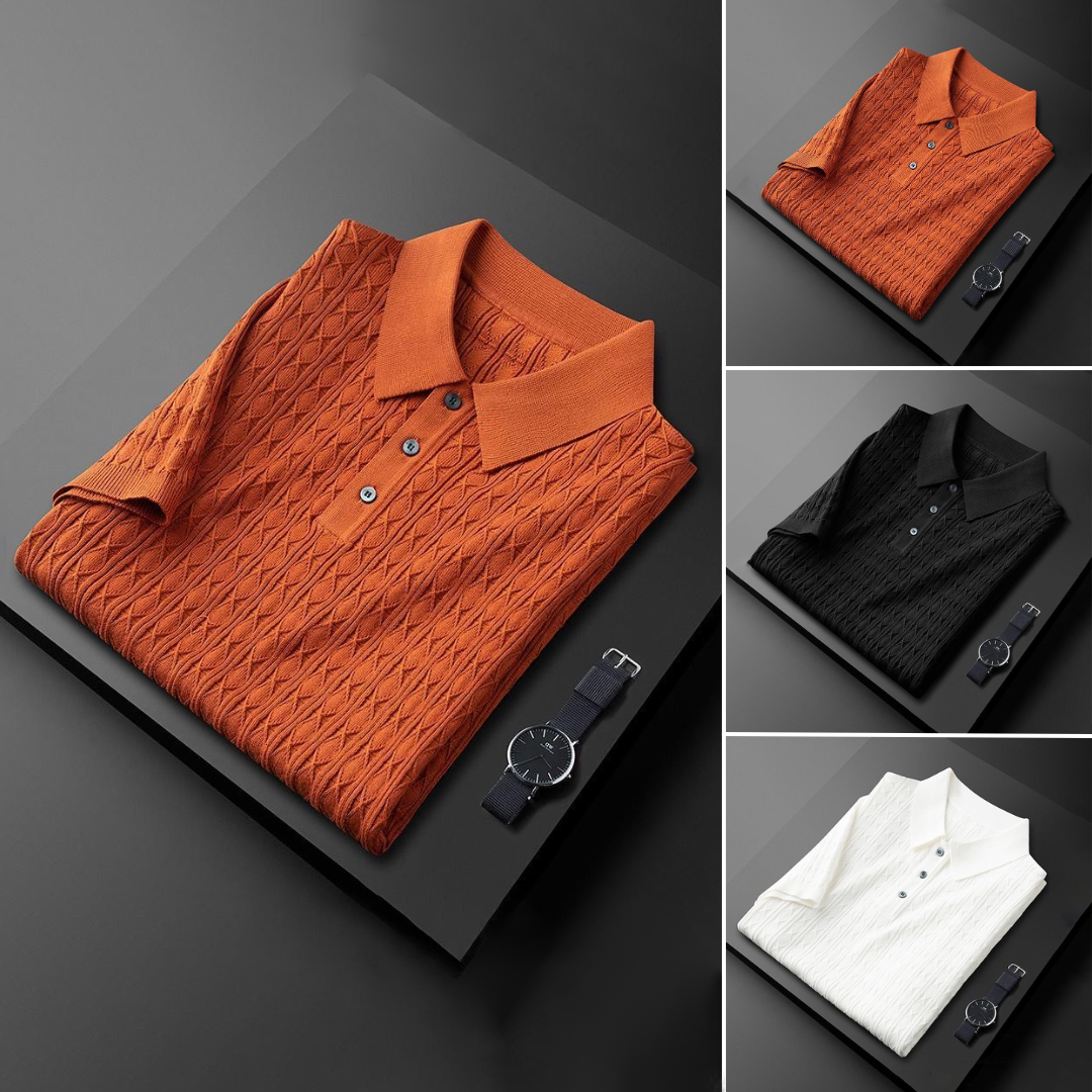 Diamond Knit Polo for Men