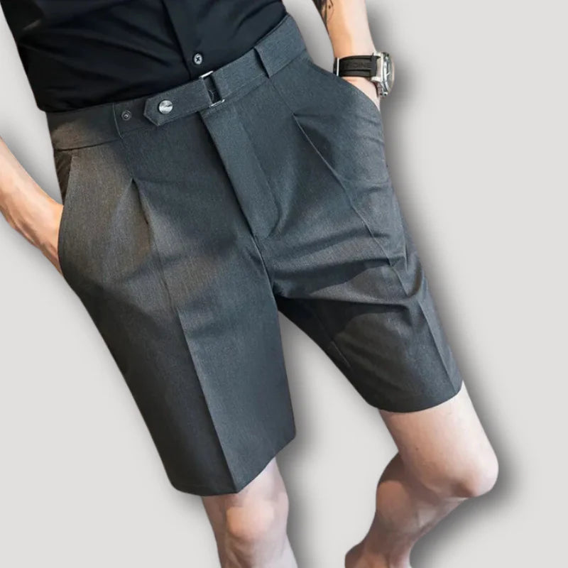 Stylish Straight Pleated Chino Shorts for Men