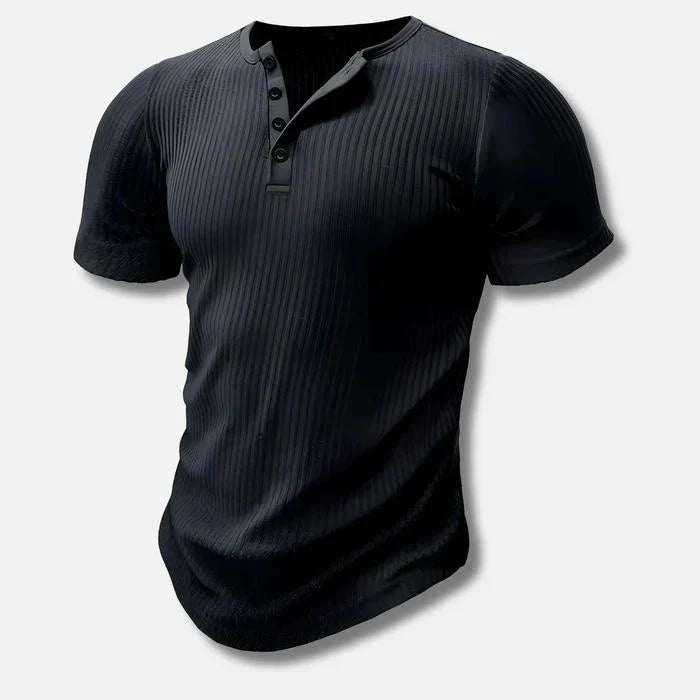 Muscle Fit Henley T-shirt For Men