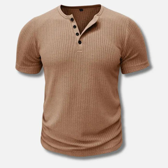 Muscle Fit Henley T-shirt For Men