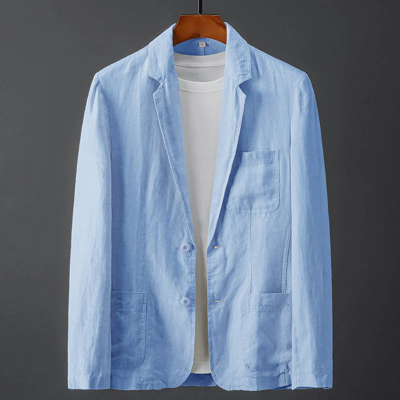 Men's Comfortable Minimalist Linen Blazer