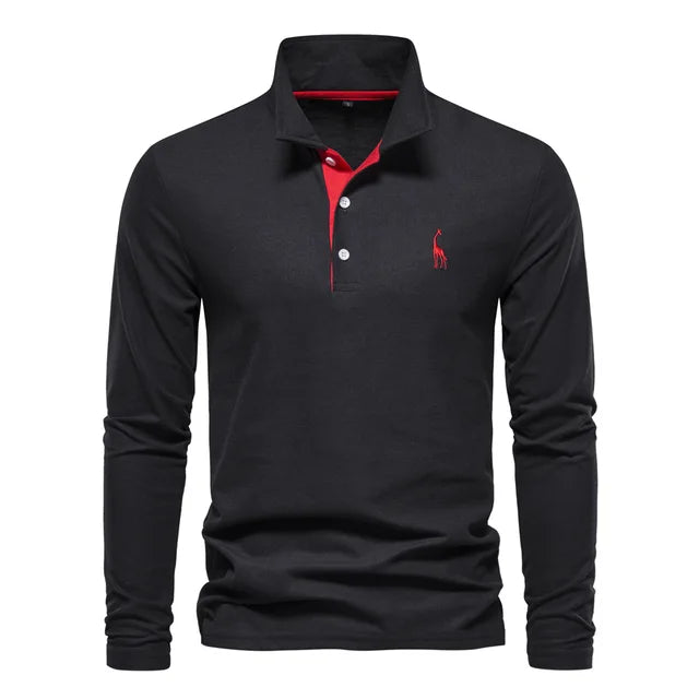 Men's Casual Polo Long Sleeve