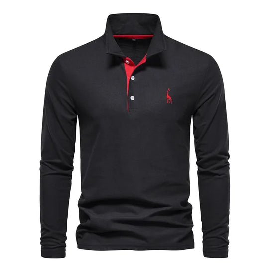 Men's Casual Polo Long Sleeve