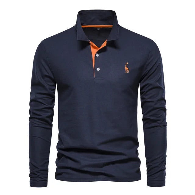 Men's Casual Polo Long Sleeve