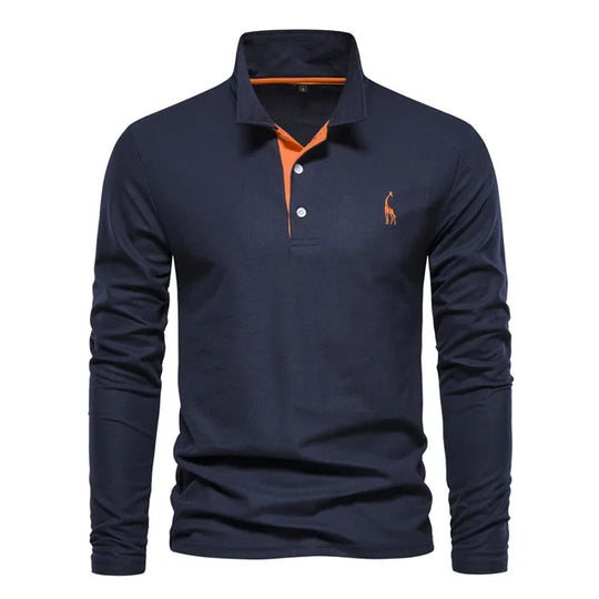 Men's Casual Polo Long Sleeve