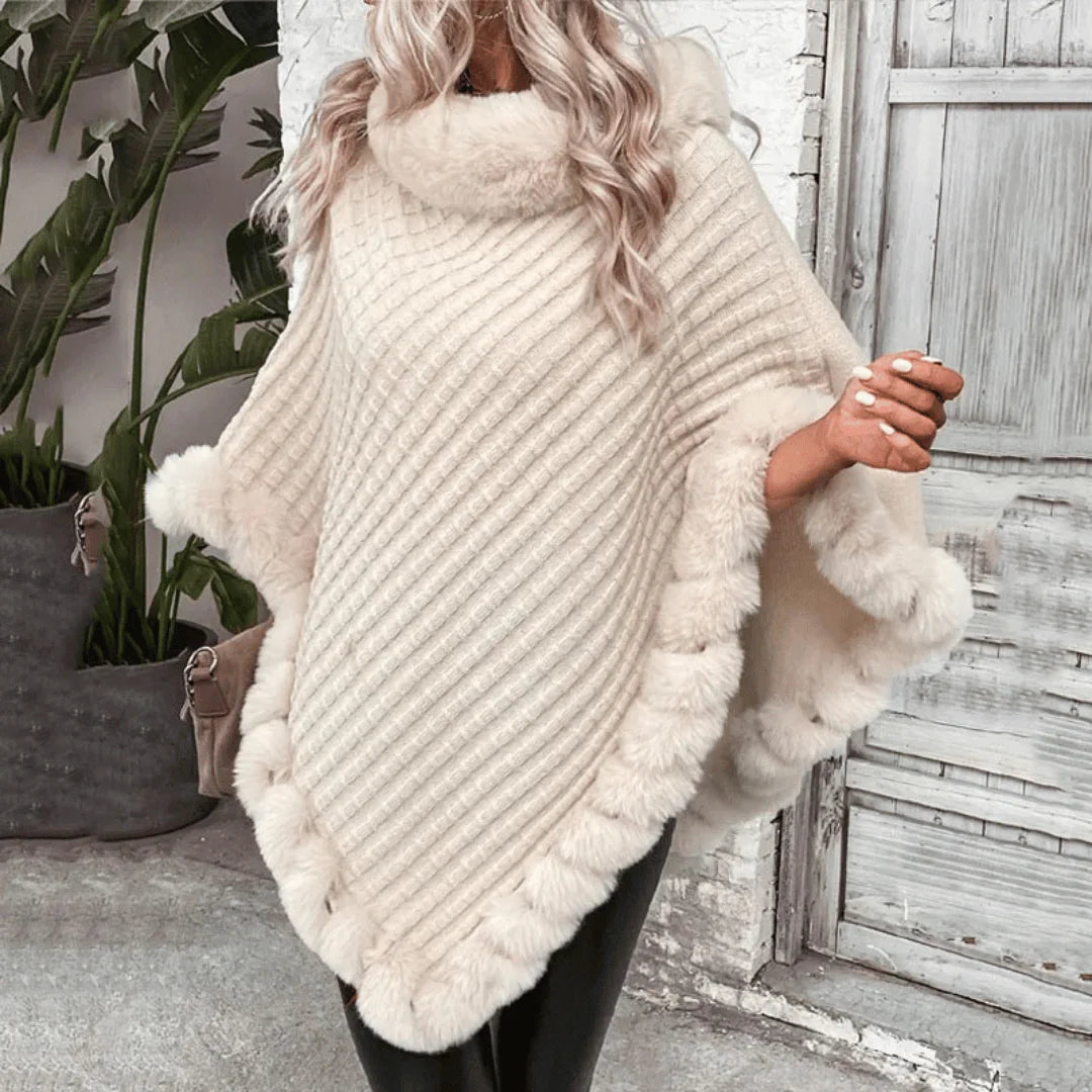 Soft and Cozy Weave Poncho for Women