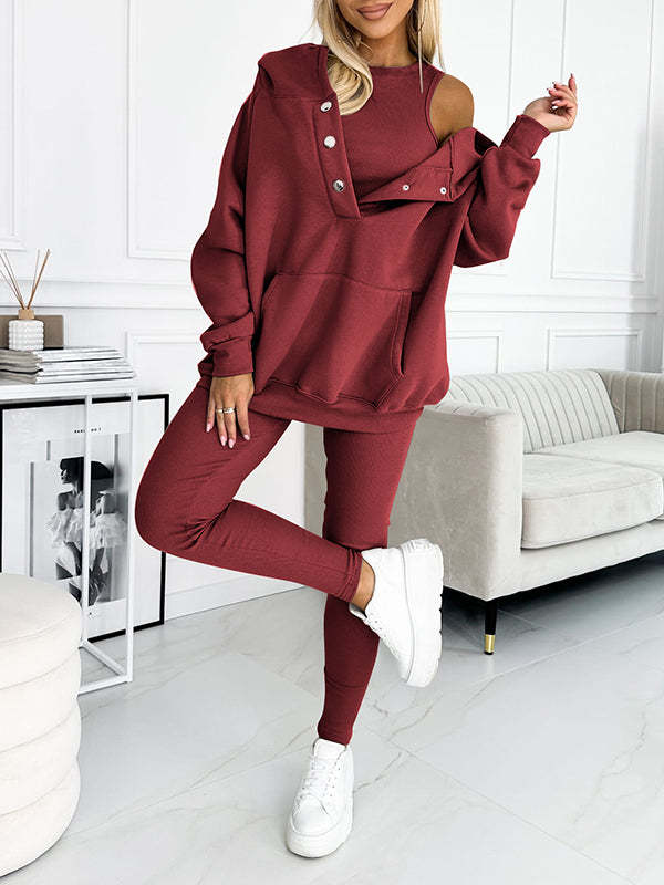 Women's Versatile 3-Piece Lounge Sweatsuit