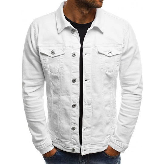 Comfortable Casual Cotton Denim Jacket for Men