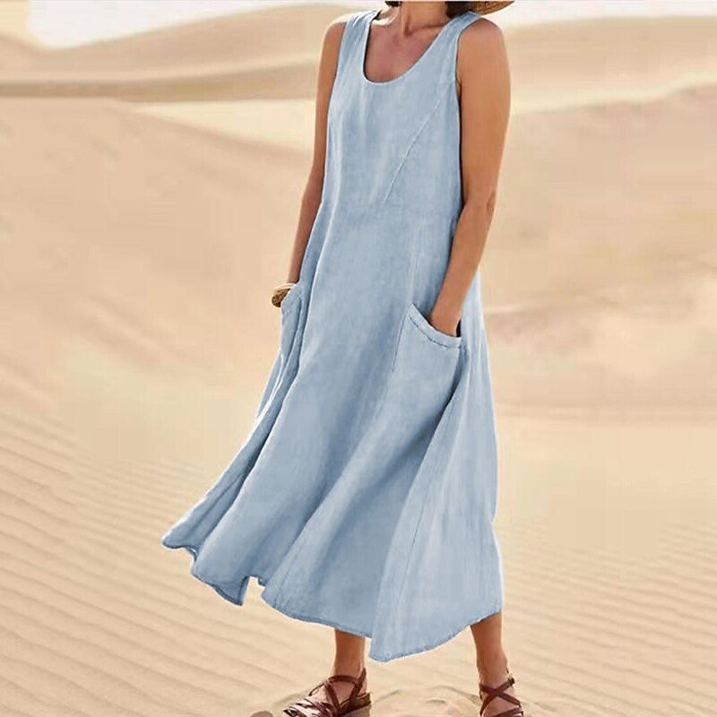 Women's Stylish Summer Dress with Convenient Pockets