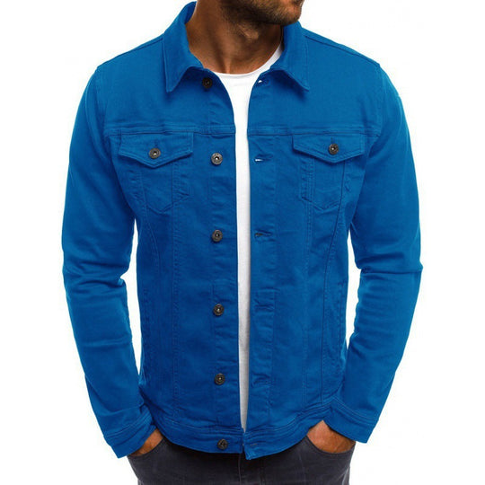 Comfortable Casual Cotton Denim Jacket for Men