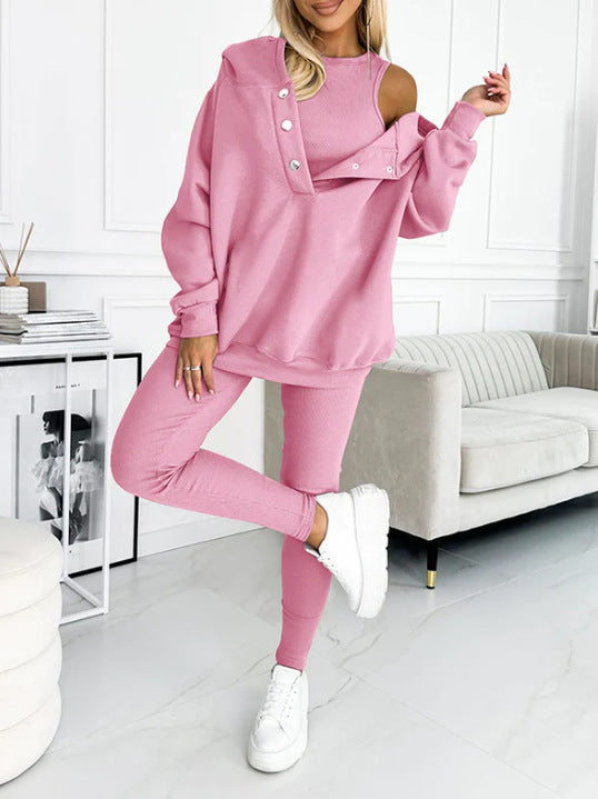 Women's Versatile 3-Piece Lounge Sweatsuit