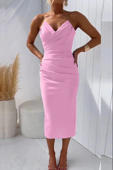 Soft and Comfortable Women's Strapless Dress