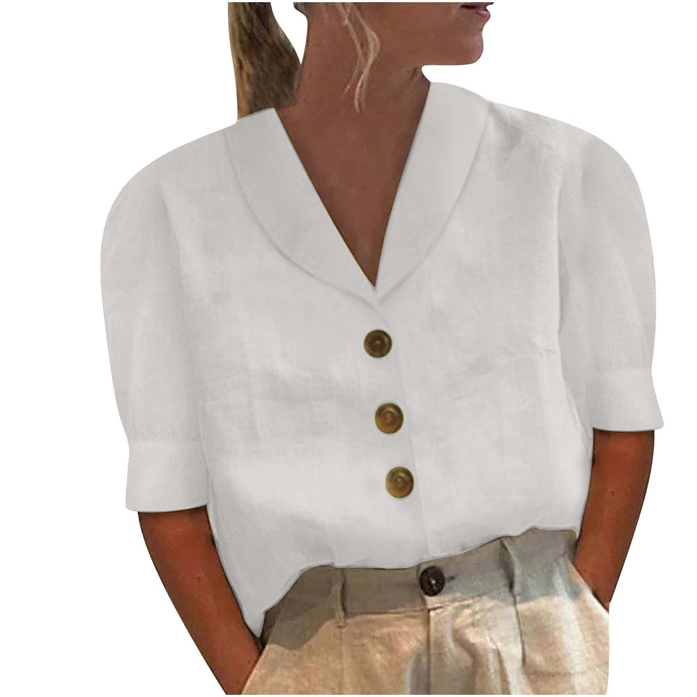 Stylish Button-Up Collared Shirt for Women