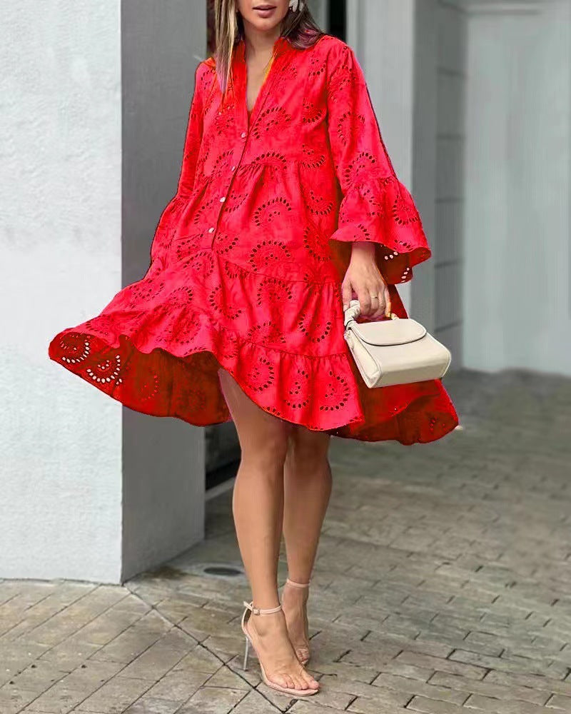 Women's Elegant V-Neck Summer Dress