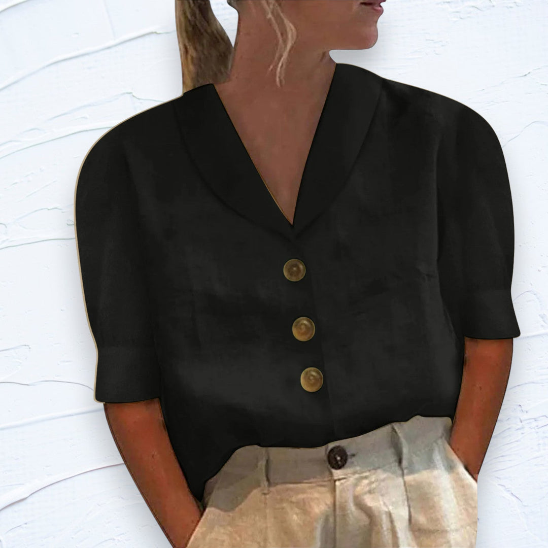 Stylish Button-Up Collared Shirt for Women