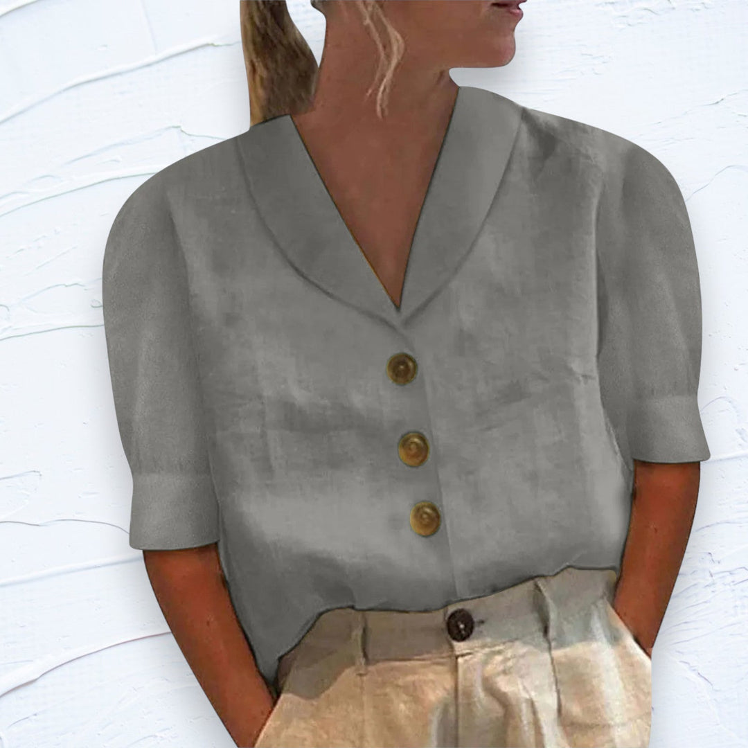 Stylish Button-Up Collared Shirt for Women