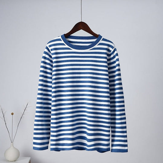 Classic Striped Long-Sleeve Top for Women