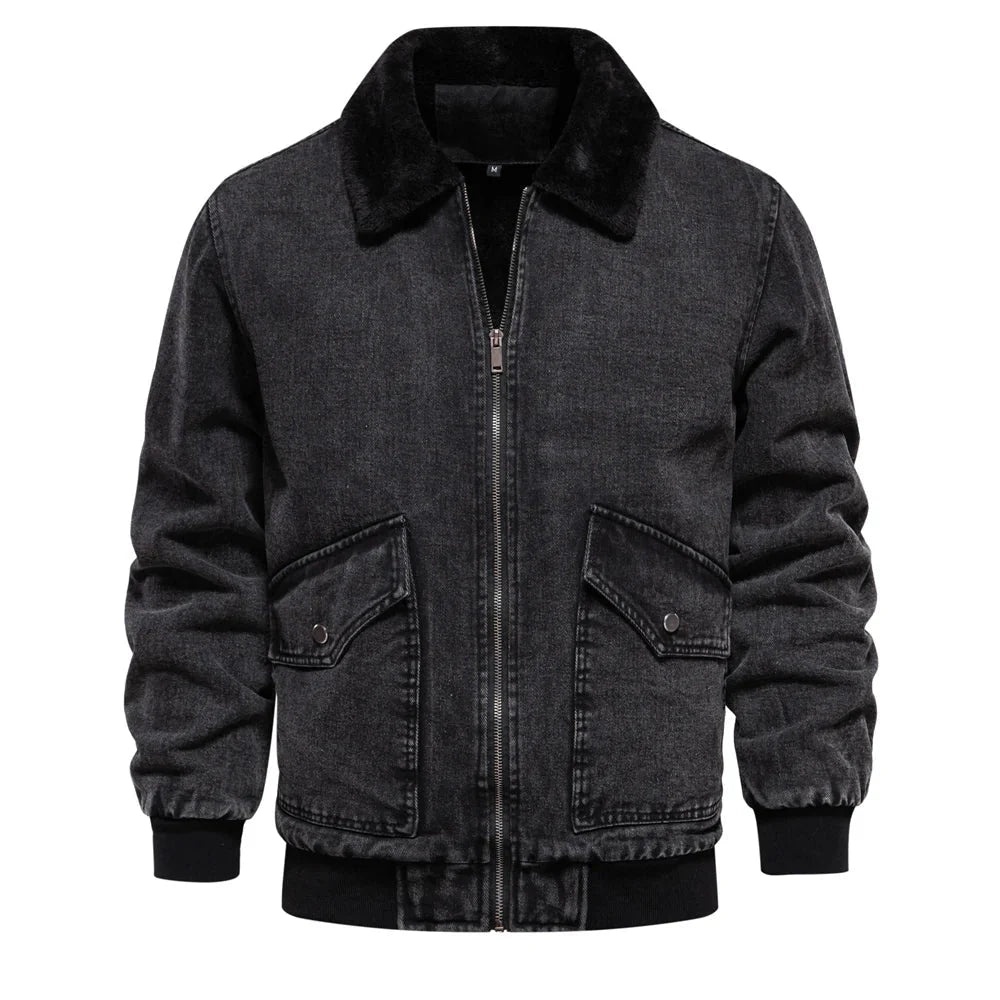 Denim Sherpa Jacket for Men